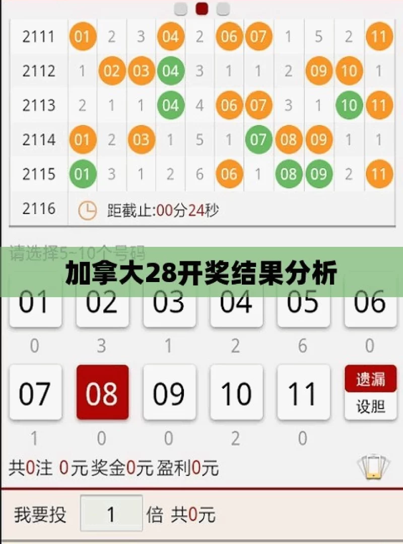 加拿大28开奖结果分析