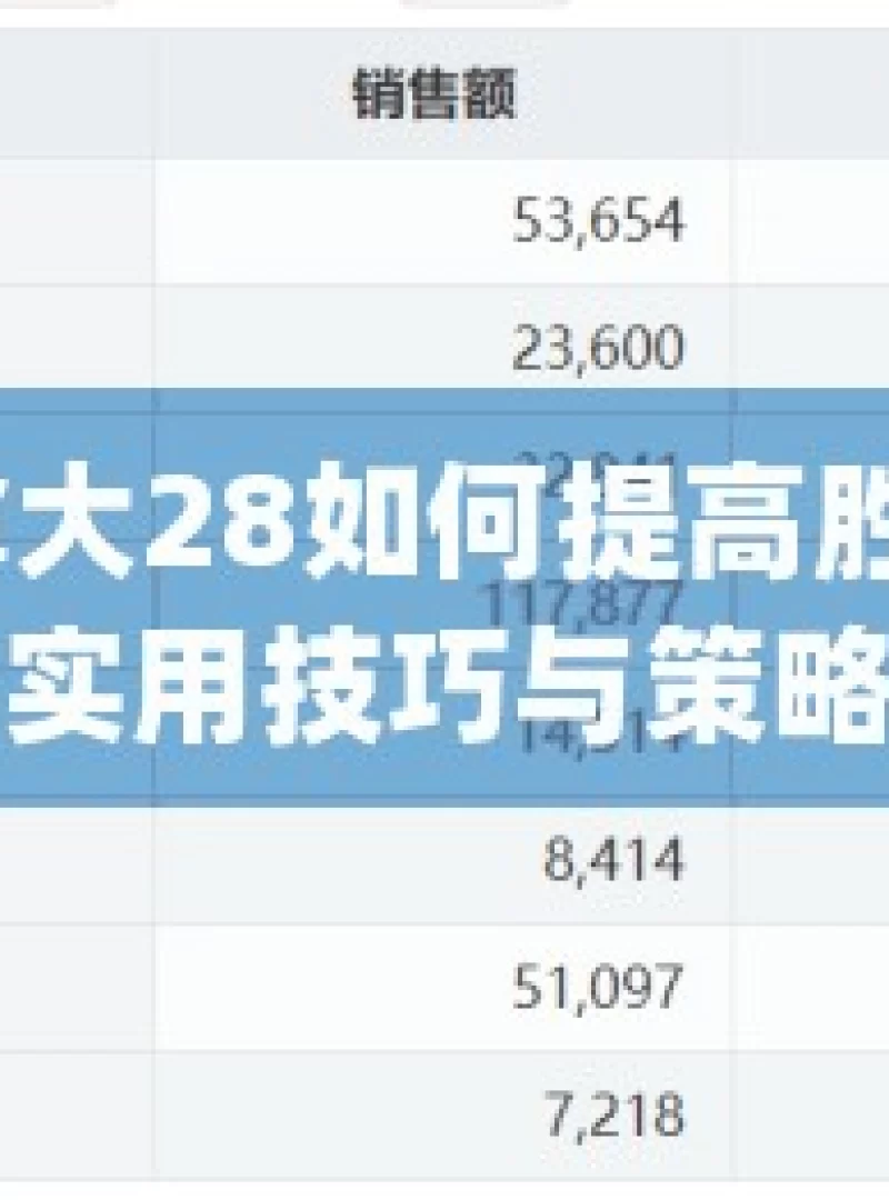 加拿大28如何提高胜率？探索实用技巧与策略，探索加拿大 28 提高胜率的实用技巧与策略