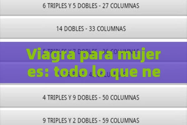 Viagra para mujeres: todo lo que necesitas saber - Viagra y Priligy